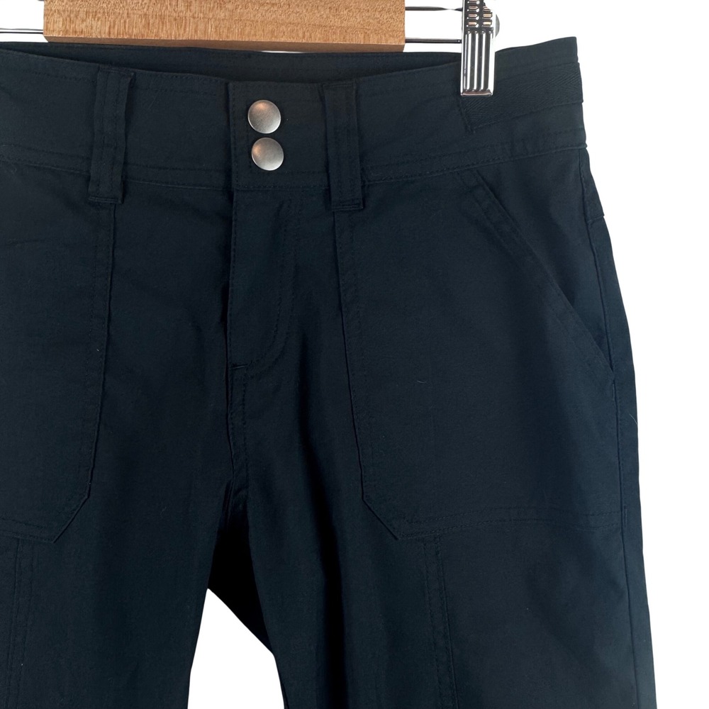 Prana Essex Pants Women 2 Black Slim Fit Articulated Knee Outdoor W43180731